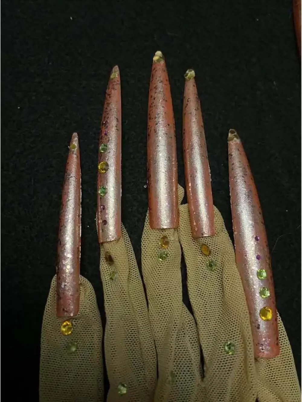 Drag Queen Costume Nail Gloves